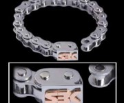 Bracciale catena moto con SBK in oro rosso 750