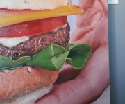Detail hamburger 3D.