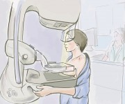illustrazione per ebook sul tumore alla mammella, edito da nota casa editrice scientifica