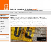 Progettazione del sito web dell'istituto superiore di design - versione 2004
