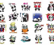 panda emoji serie