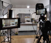 Set cucina per live show in diretta streaming nello studio Yori