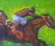 horse race on green