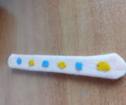 Segnalibro in feltro giallo/azzurro (2)