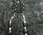 catena per pantaloni perla nera