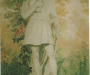 DIPINTO A OLIO DELLA STATUA IN MARMO DI CARRARA DI MATTEO MARIA BOIARDO