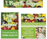 I frutti delle Stagioni: logo, insegna negozio, volantino e locandina
