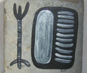 l'elucubrare - acrilico su mattonella cementizia cm25x25