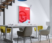 Poster Artwork in a Modern Loft MockUp