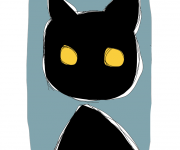 gatto nero - ideAZIONIvettoriali