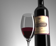 3D wineglass