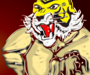 Uomo tigre vettoriale