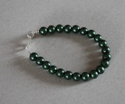 bracciale perle cerate verdi