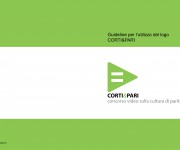 Guidelinee per logo CORTI E PARI concorso video sulla cultura di paritÃ 