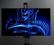 The Aliens in 3d Glowing effect