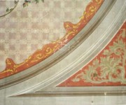 restauro decoro su soffitto in tela con carta di supporto 003.