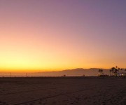 sunset in Santa Monica