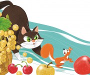 the squirrel and teh raccoon