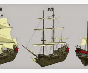 GRANDE NAVE PIRATA -serie Isola del Tesoro
