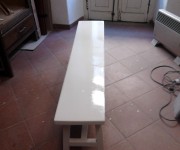 panchina in legno laccato
