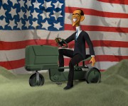 3d caricature Obama