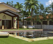 villa - portico con piscina