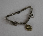 bracciale bronzo con charms sole e chiavi
