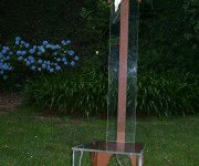 sedia-scultura con tecnica affresco su plexiglass di elisa zardo