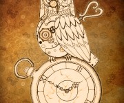Steampunk Clockwork Owl