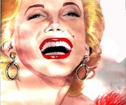 Ritratto a colori dell'attrice americana Marylin Monroe
