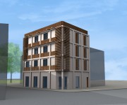 Progetto per edificio a funzione mista Trofarello (Torino)
