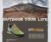 Campagna di linea di prodotto per azienda produttrice di scarpe da outdoor.