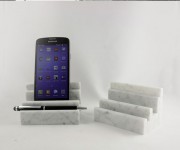 iPhone docks white Carrara marble - carrara arte