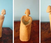Caraffa antropomorfa - terracotta e smalto - (pezzo unico) Caraffa antropomorfa n° 2