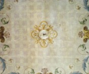 restauro decoro su soffitto in tela con carta di supporto 004.