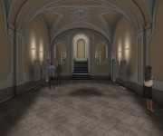 Ricostruzione del salone di ingresso di un palazzo storico