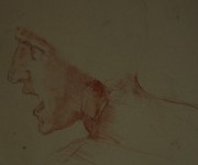STUDIO PER LA TESTA DI UN COMBATTENTE. Leonardo da Vinci