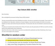 Elenco dei 10 finalisti Key Colours Competition - (autrice dei testi)