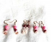 Orecchini perle fucsia e rosa