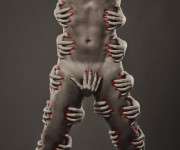 Alessio Nails - Corpo nudo con mani B&N