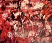Red Silk Skies, Martina Di Bella, 2017, 37x50 cm, acrilico su carta.JPG