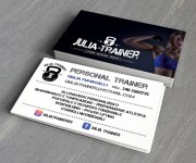 Personal trainer Giulia Fumagalli front and back business card