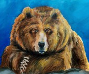 Blue (background) bear