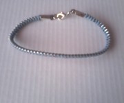 bracciale cerniera con cordoncino azzurro