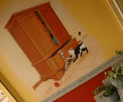 gatto e armadio - acrilico su parete - m 1, 50 x 2,00