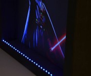 Darth Vader fluorescent painting and frame.